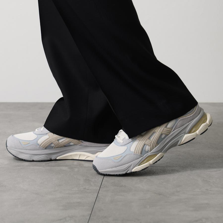 ASICS アシックス スニーカー GEL-NYC 2.0 ゲル 1203A895-100 メンズ ローカット スウェード メッシュ 4cm シューズ 靴 CREAM/CONCRETEの画像