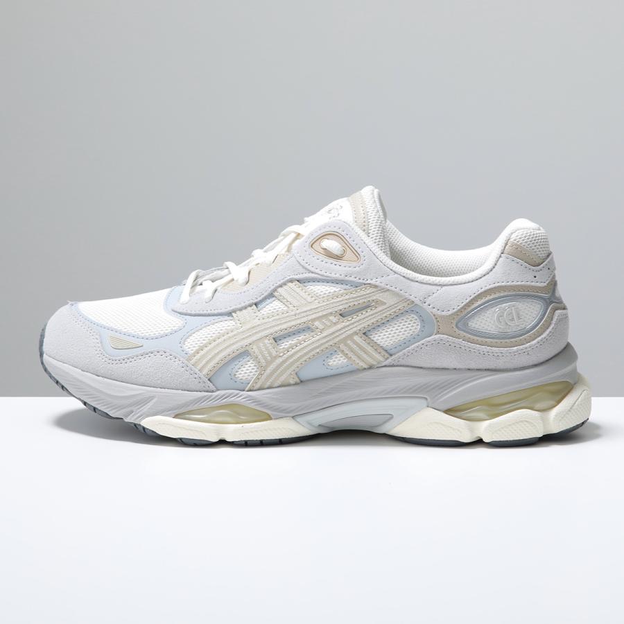 ASICS アシックス スニーカー GEL-NYC 2.0 ゲル 1203A895-100 メンズ ローカット スウェード メッシュ 4cm シューズ 靴 CREAM/CONCRETEの画像