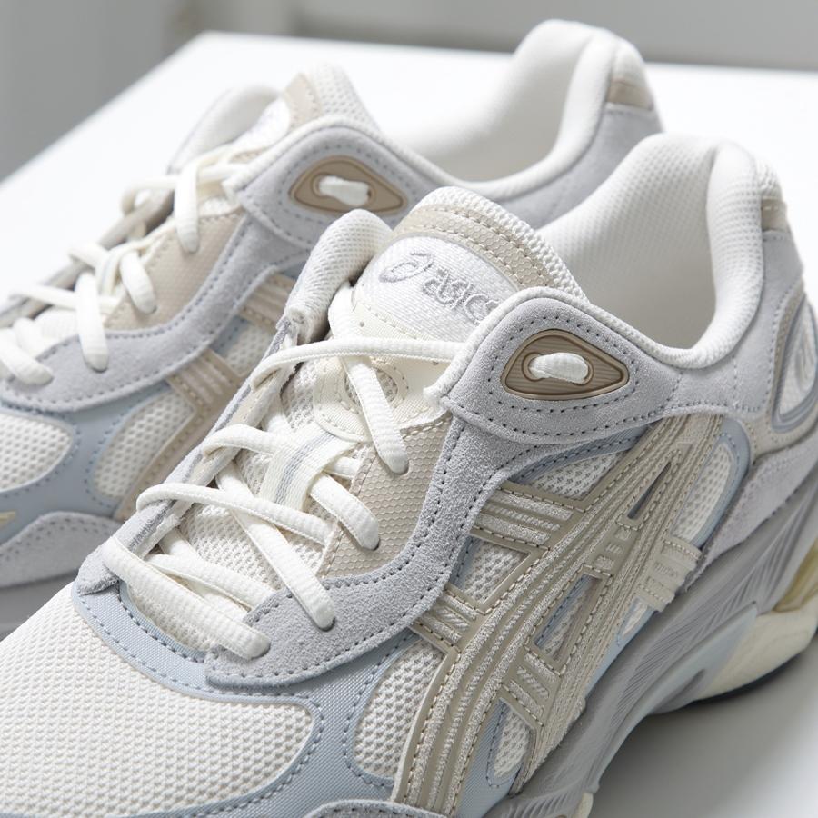 ASICS アシックス スニーカー GEL-NYC 2.0 ゲル 1203A895-100 メンズ ローカット スウェード メッシュ 4cm シューズ 靴 CREAM/CONCRETEの画像