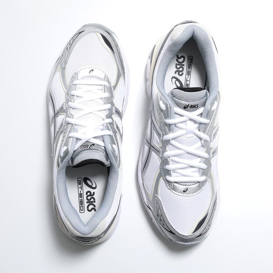 ASICS アシックス スニーカー GT-2160 1203A320-115 メンズ ローカット レースアップ メッシュ シルバー 4cm シューズ 靴 WHITE/PURE-SILVERの画像