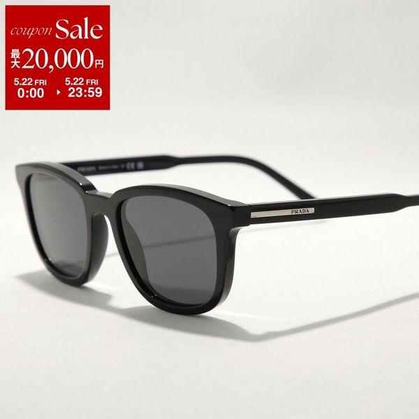 PRADA プラダ サングラス SPR A21 レディース ウェリントン型 セルフレーム フルリム ロゴ アイウェア 16K-08Z/BLACKの画像