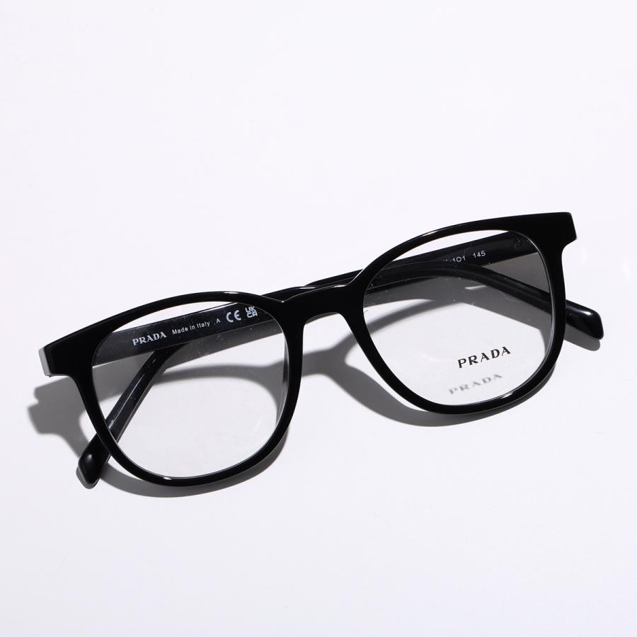 PRADA プラダ メガネ VPR A15 レディース ウェリントン型 セルフレーム フルリム めがね 眼鏡 ロゴ アイウェア 伊達メガネ 16K-1O1の画像