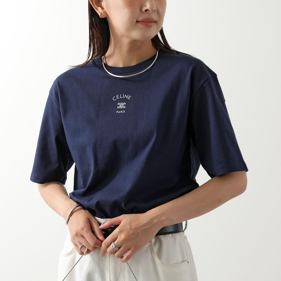 【鑑定済・美品】CELINE Tシャツ ブラック Lサイズ 正規品 レディース CELINE（セリーヌ） Tシャツ RX0LJ1242.01OB RX0LJ1242.GKL1