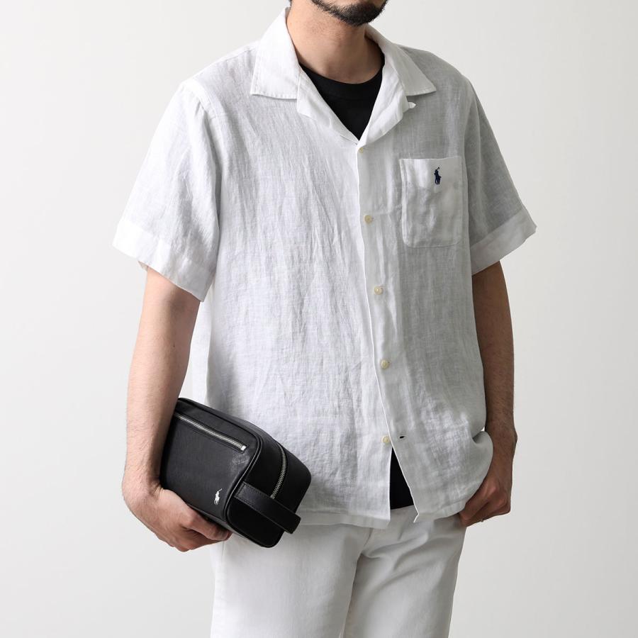 Polo Ralph Lauren ポロラルフローレン クラッチバッグ wash bag 405931676 メンズ セカンドバッグ レザー 鞄 001/BLACKの画像