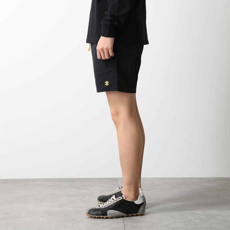 CELINE セリーヌ スイムショートパンツ RZ0183M34.38NO メンズ トリオンフ刺繍 ナイロン スイムウェア ハーフパンツ 水着 水陸両用 ブラックの画像