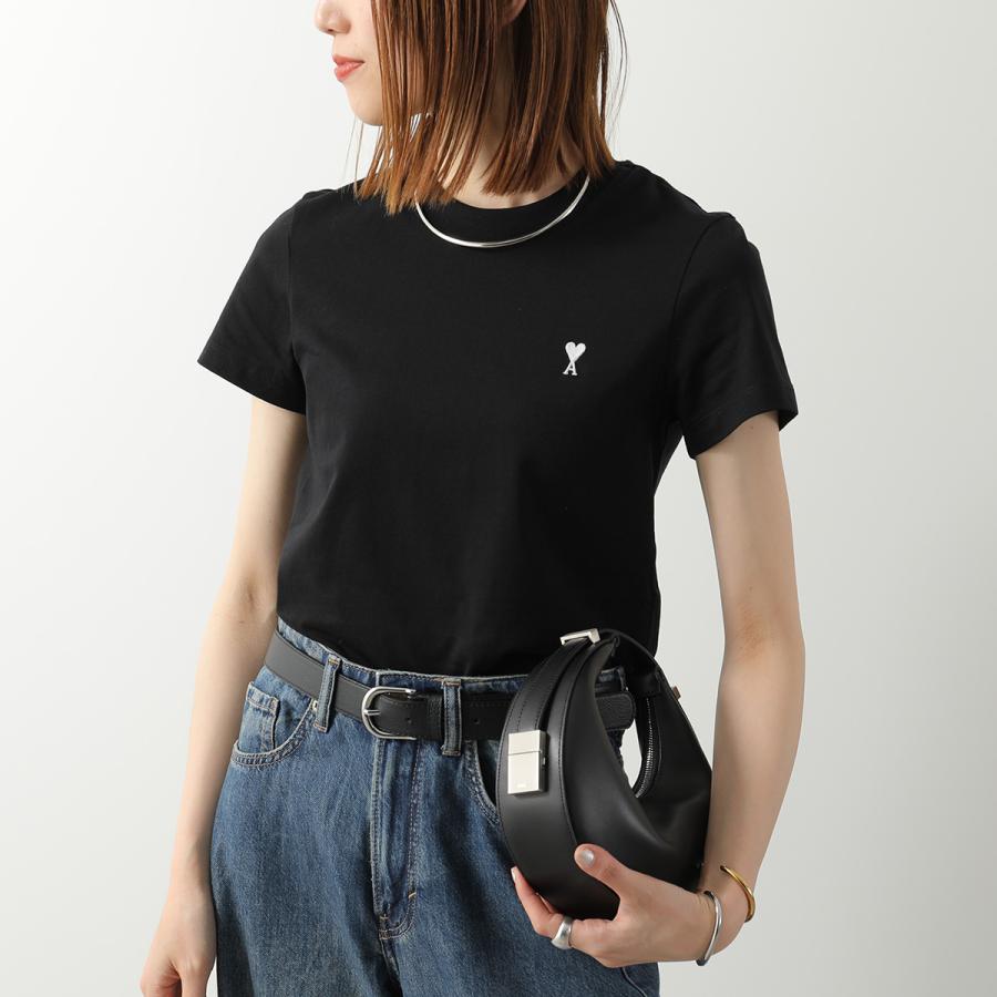 amiparis ロゴ Tシャツ　半袖　黒ロゴ AMI PARIS (アミパリス) エンボスロゴ クルーネック 半袖 Tシャツ
