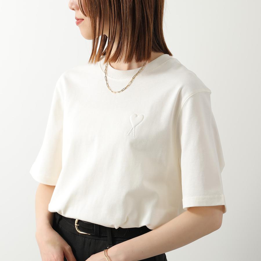 AMI PARIS アミパリス Tシャツ 半袖 カットソー　ホワイト S相当 AMI Alexandre Mattiussi ami paris アミパリス 半袖 Tシャツ AMI DE