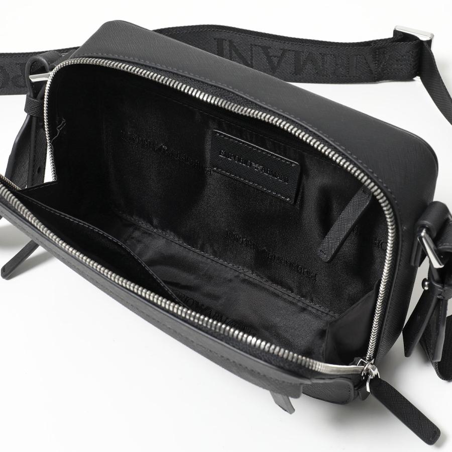 エンポリオアルマーニ　EMPIRIO ARMANI レザー ボディバッグ エンポリオアルマーニ EMPORIO ARMANI ボディバッグ メンズ ブラック