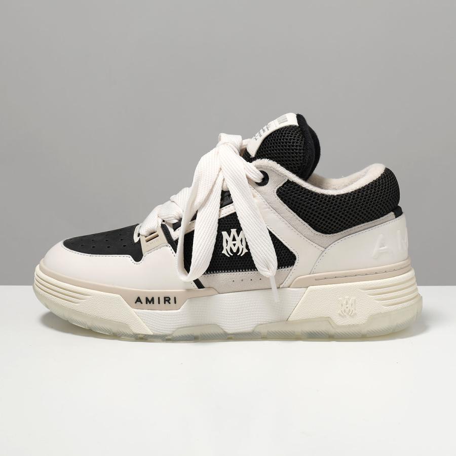 AMIRI アミリ スニーカー MA-1 AMFOSR1097 メンズ ロゴ ローカット チャンキーラバーソール レザー メッシュ  4cm シューズ 靴の画像