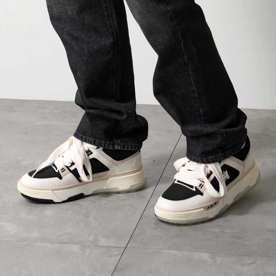 AMIRI アミリ スニーカー MA-1 AMFOSR1097 メンズ ロゴ ローカット チャンキーラバーソール レザー メッシュ  4cm シューズ 靴の画像