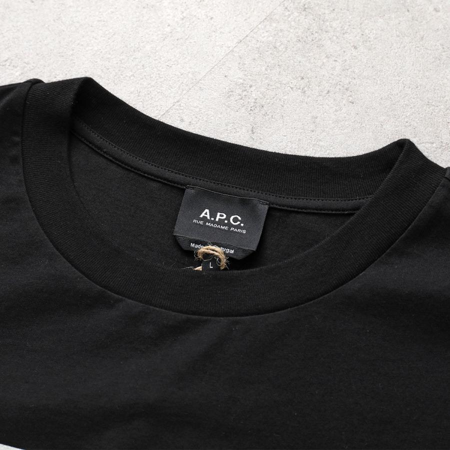 APC A.P.C. アーペーセー 半袖 Tシャツ COHBO H26530 メンズ カットソー コットン クルーネック ロゴT リラックスフィットの画像