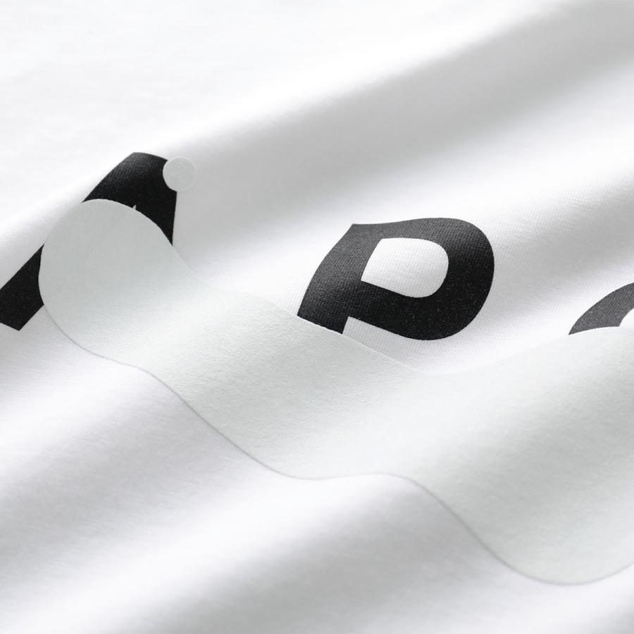 APC A.P.C. アーペーセー 半袖 Tシャツ TACHE BLANCHE COHBM M26458 レディース カットソー コットン クルーネック カットソー ロゴ リブ AABの画像
