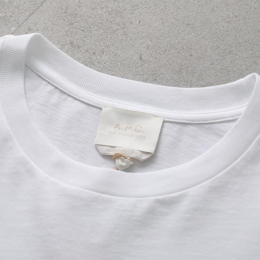 APC A.P.C. アーペーセー 半袖 Tシャツ COGYK M26462 メンズ カットソー クルーネック コットン ロゴ リブ AABの画像