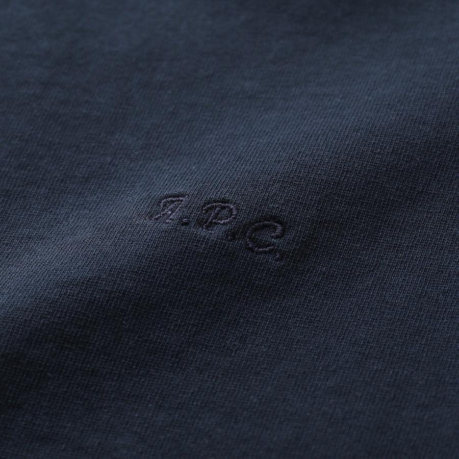 APC A.P.C. アーペーセー Tシャツ crop manche courte contraste COHBQ F26550 レディース 半袖 カットソー ロゴ刺繍 コットン クルーネックの画像