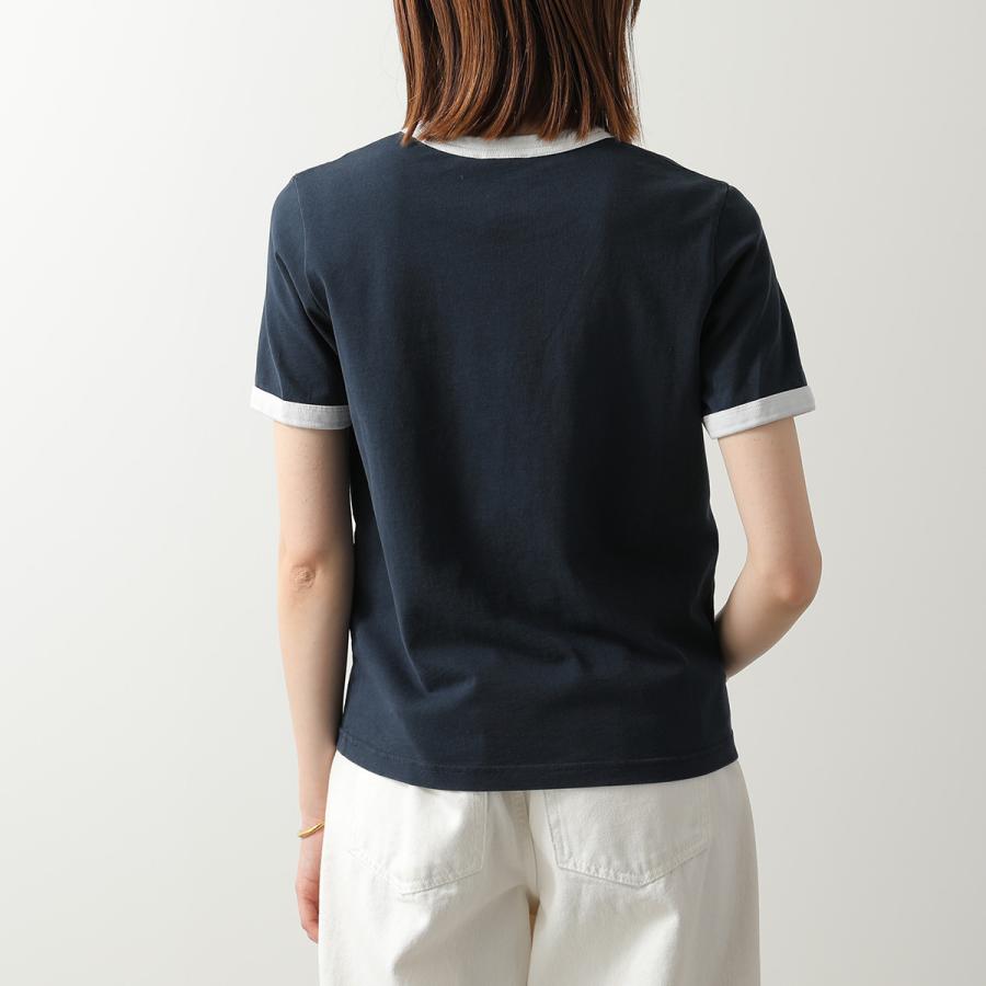 APC A.P.C. アーペーセー Tシャツ crop manche courte contraste COHBQ F26550 レディース 半袖 カットソー ロゴ刺繍 コットン クルーネックの画像