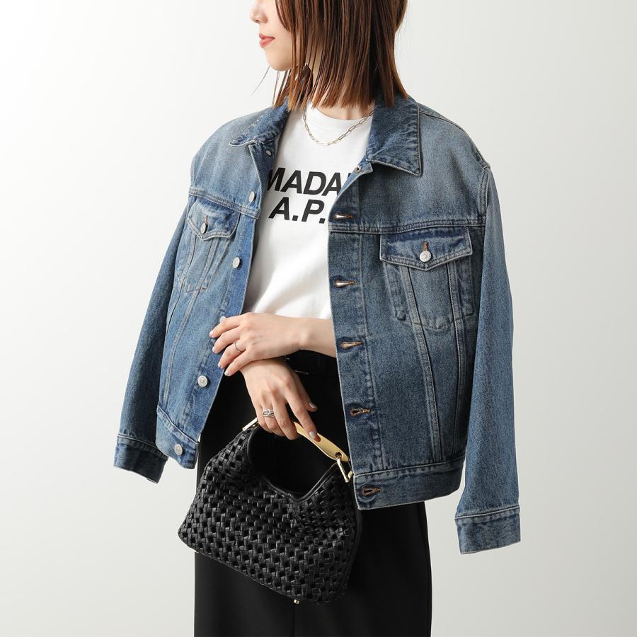 APC A.P.C. アーペーセー Tシャツ crop manche courte madame COHBW F26559 レディース 半袖 カットソー ロゴT コットン クルーネック AABの画像