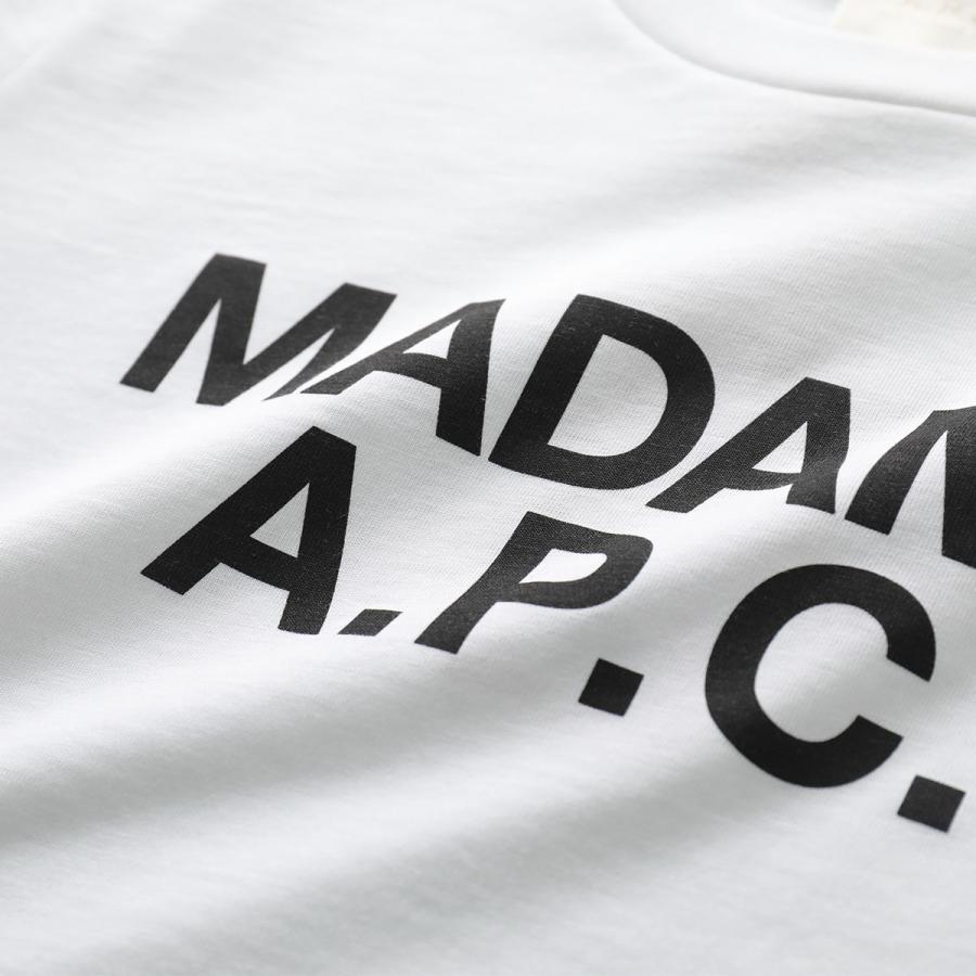 APC A.P.C. アーペーセー Tシャツ crop manche courte madame COHBW F26559 レディース 半袖 カットソー ロゴT コットン クルーネック AABの画像