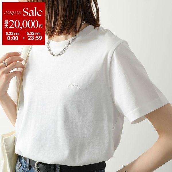 APC A.P.C. アーペーセー Tシャツ standard apc brode COHBW M26392 レディース 半袖 カットソー ロゴ刺繍 コットン クルーネック AABの画像