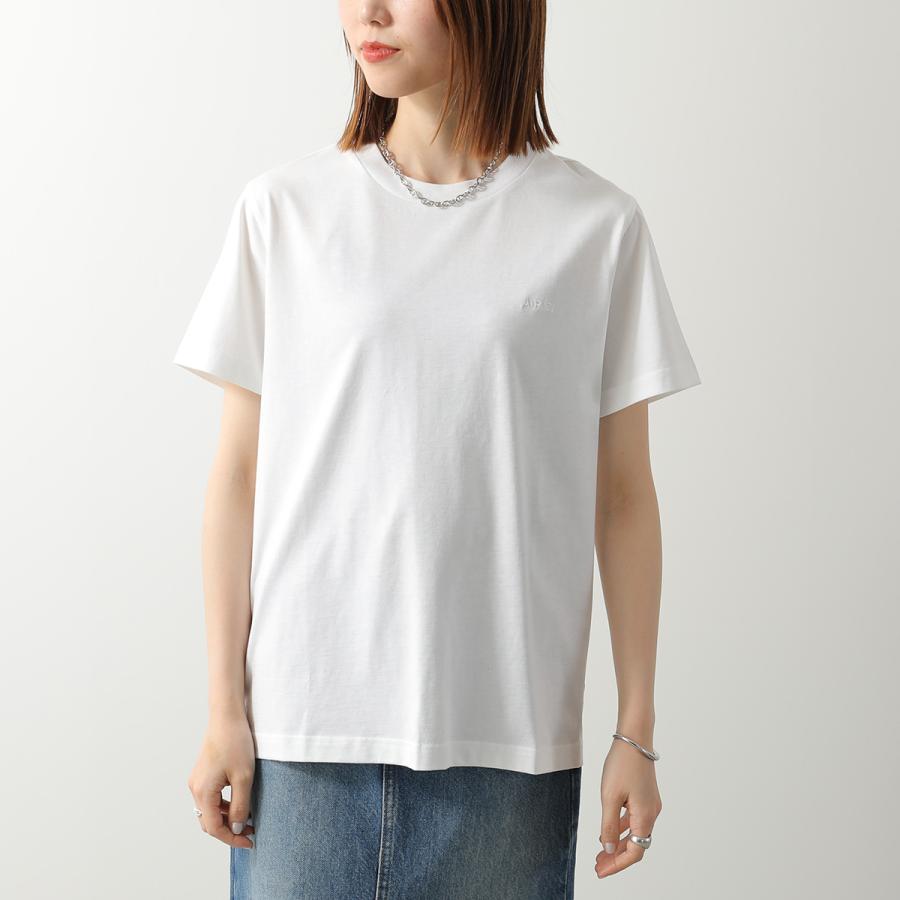APC A.P.C. アーペーセー Tシャツ standard apc brode COHBW M26392 レディース 半袖 カットソー ロゴ刺繍 コットン クルーネック AABの画像