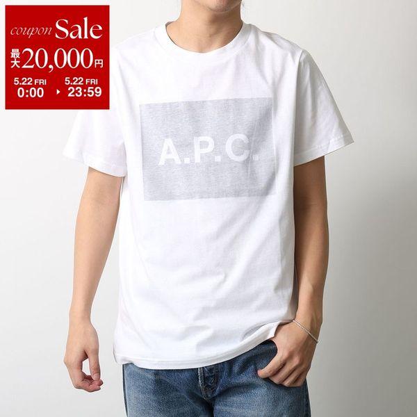 APC A.P.C. アーペーセー Tシャツ manches courtes vignette COHBO H26558 メンズ 半袖 カットソー ロゴT クルーネック コットン LAAの画像
