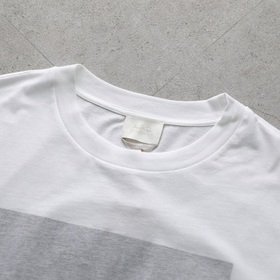 APC A.P.C. アーペーセー Tシャツ manches courtes vignette COHBO H26558 メンズ 半袖 カットソー ロゴT クルーネック コットン LAAの画像