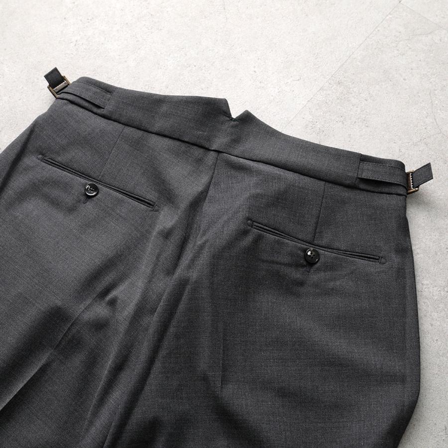 BERWICH ベルウィッチ スラックスパンツ SCOTCH PO1383X メンズ テーパード ツープリーツ ウール混 ストレッチ サイドアジャスターの画像