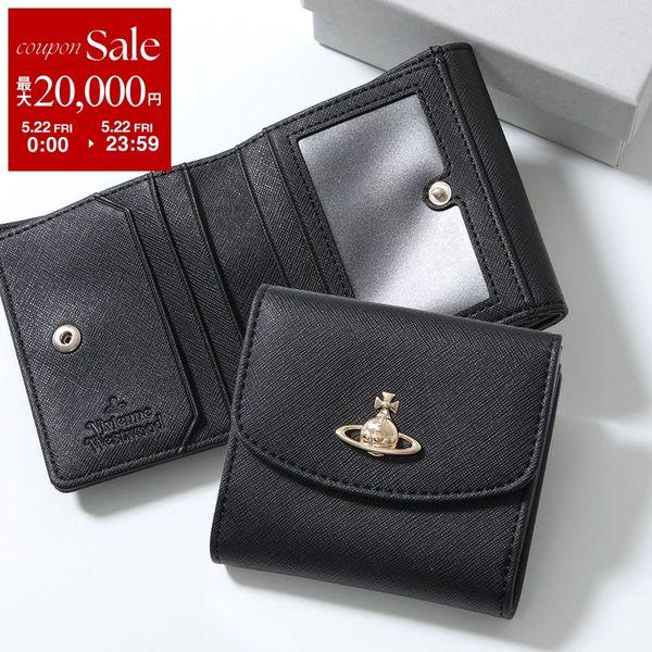 新品 Vivienne ヴィヴィアンショートウォレット 加工シープスキン財布 Vivienne Westwood（ヴィヴィアンウエストウッド） 二つ折り財布