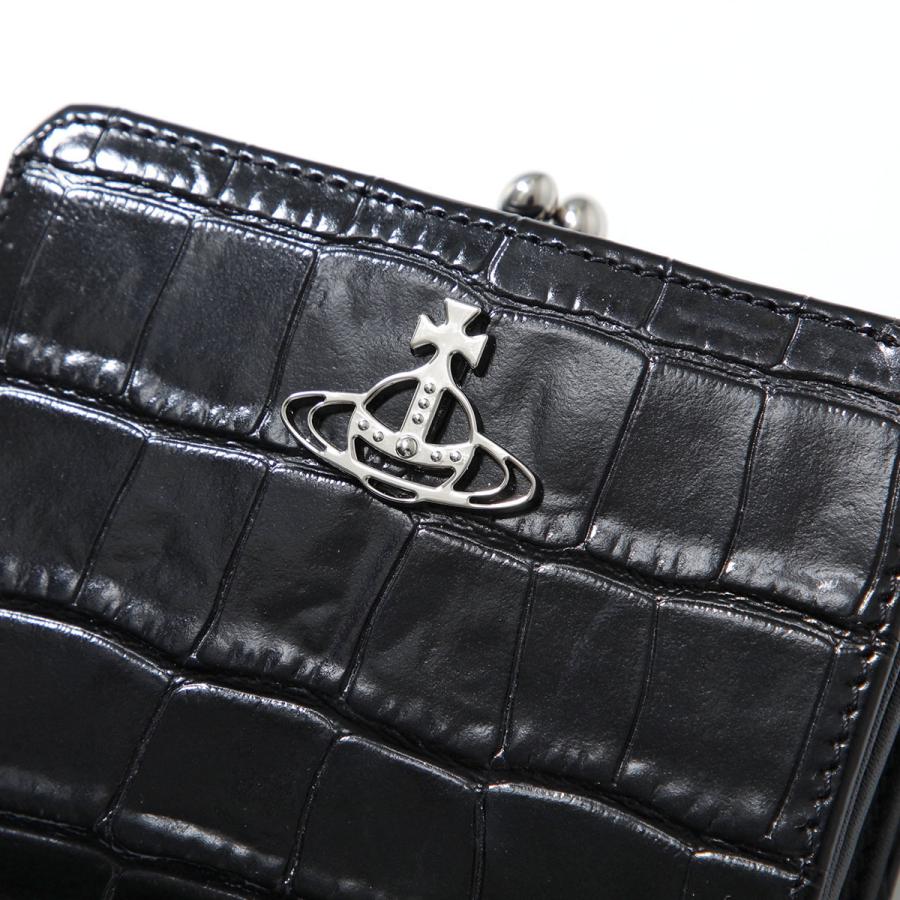 美品 ヴィヴィアンウエストウッド オーブ クロコ型押し メンズ2つ折り財布 Vivienne Westwood（ヴィヴィアンウエストウッド） 二つ折り財布