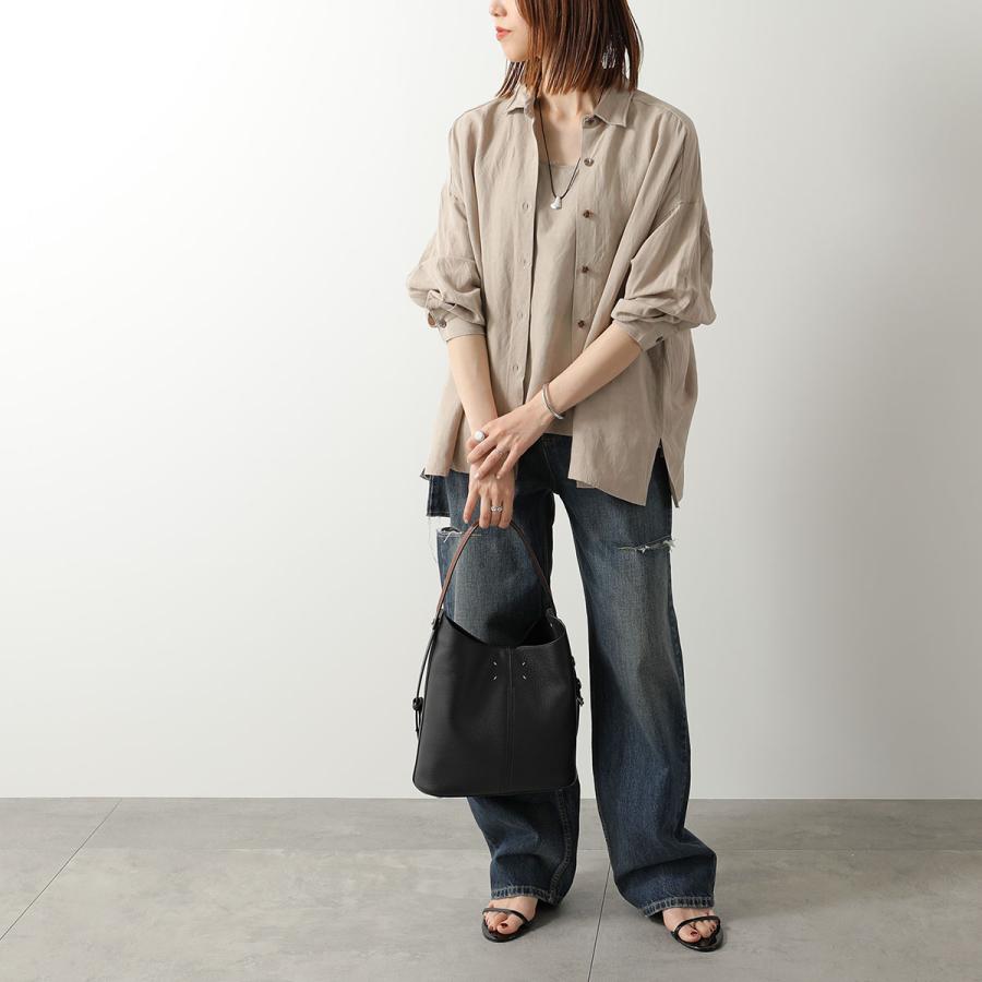 Maison Margiela(メゾンマルジェラ) ショルダーバッグ ドレサージュ ホーボー SB2WD0096 黒×ブラウン 2way Maison Margiela（メゾンマルジェラ） ホーボーバッグ Dress-age