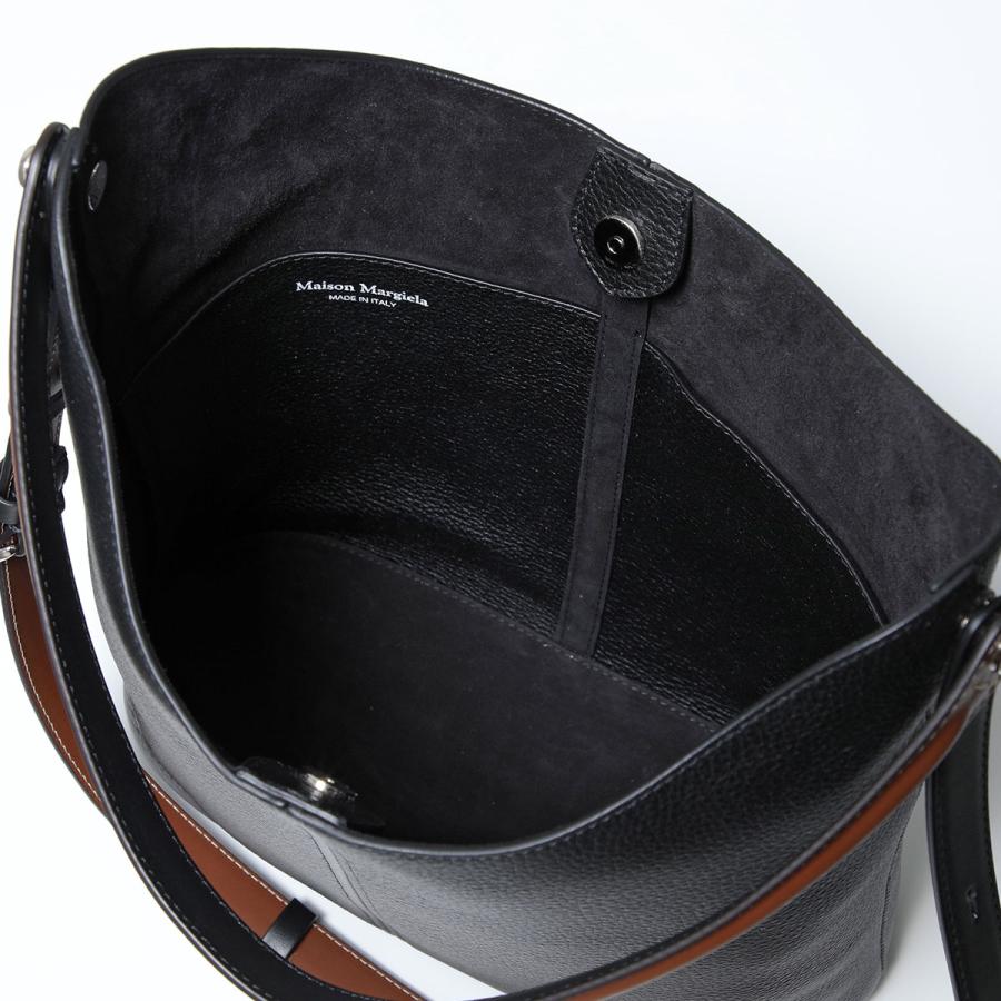 Maison Margiela(メゾンマルジェラ) ショルダーバッグ ドレサージュ ホーボー SB2WD0096 黒×ブラウン 2way Maison Margiela（メゾンマルジェラ） ホーボーバッグ Dress-age
