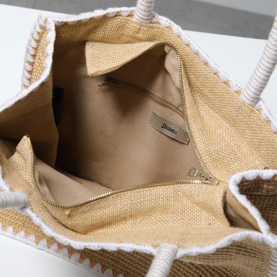 HERNO（ヘルノ） かごバッグ BAG00018D 90001 レディース ロゴ 刺繍