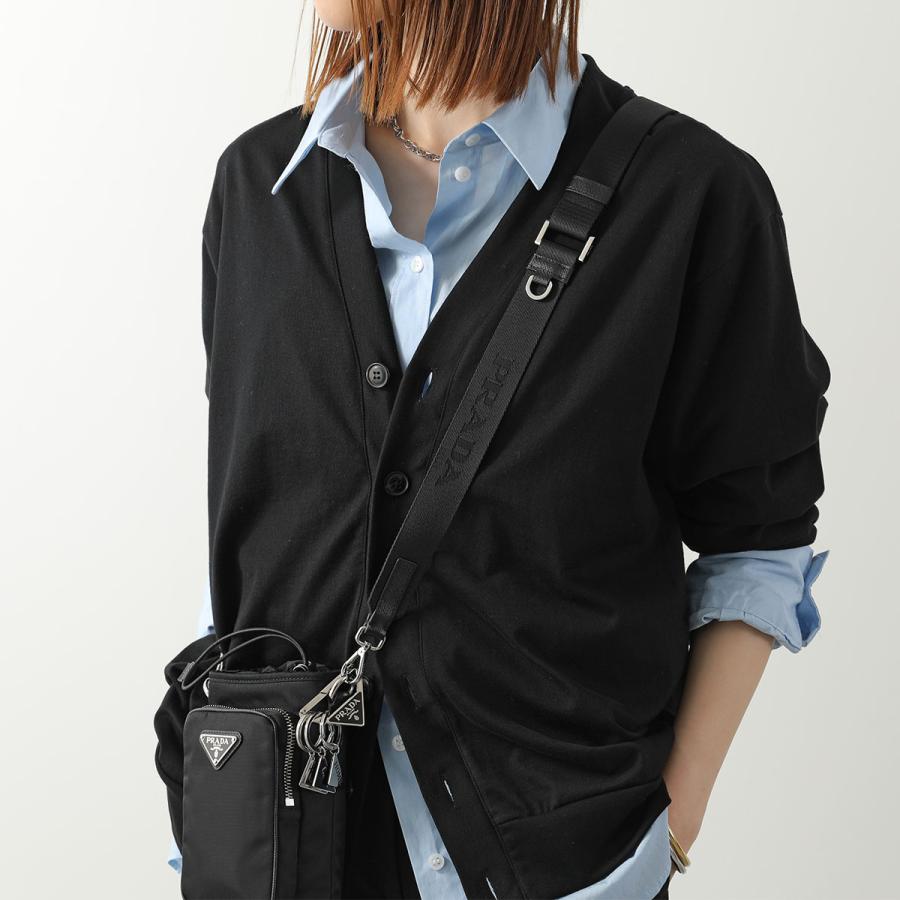 PRADA プラダ キーリング 2PS065 66A メンズ レディース キーチェーン キーホルダー アクセサリー スティール トライアングルロゴ F0002/NEROの画像
