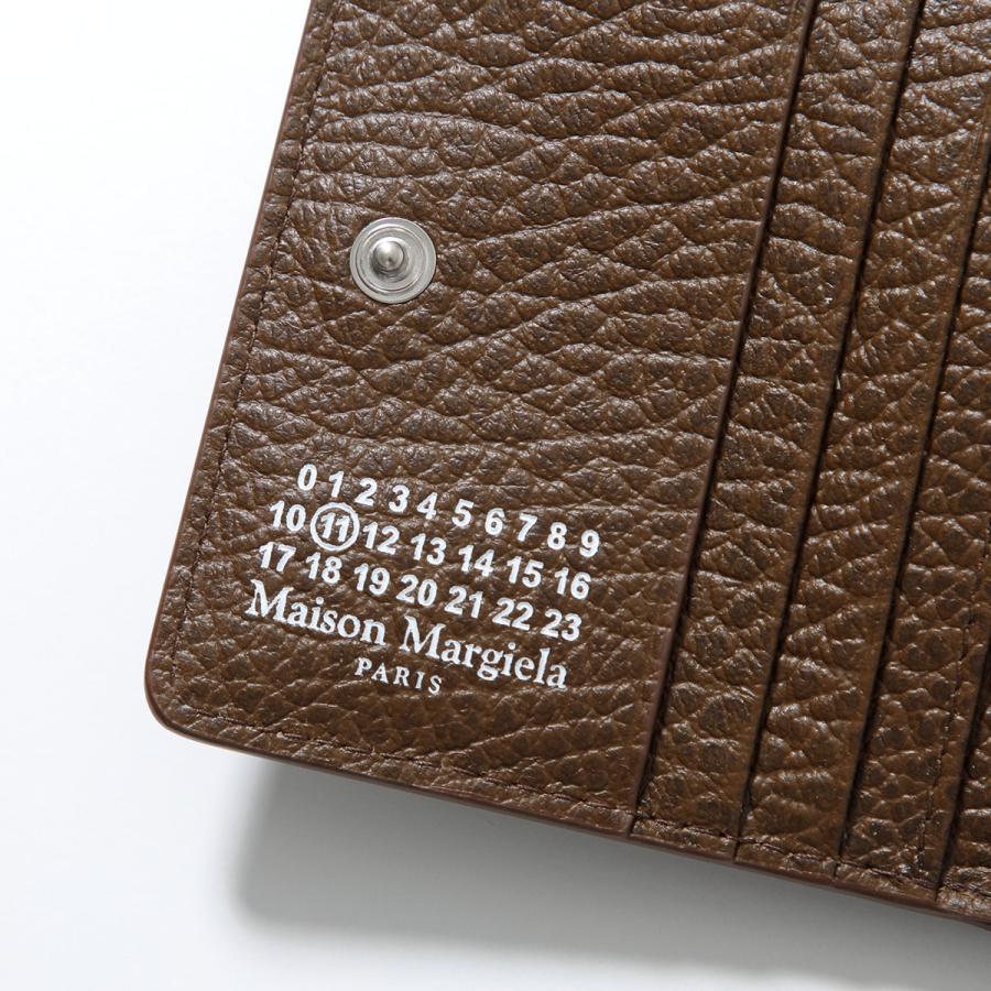 MAISON MARGIELA メゾンマルジェラ 二つ折り財布 S56UI0140 P4455 メンズ レザー ミニ財布 4ステッチ 小銭入れあり T2181 S56UI0140P4455T2181の画像