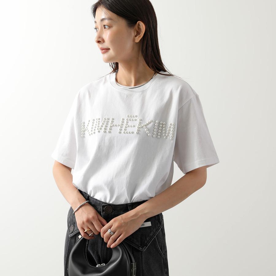 KIMHEKIM キムヘキム Tシャツ LOGO T-SHIRT WITH PEARL EMBELLISHMENT