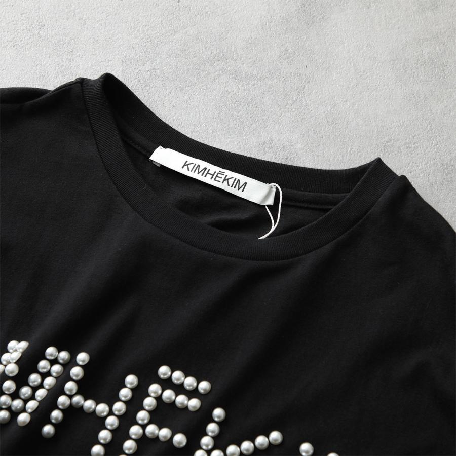 KIMHEKIM キムヘキム Tシャツ LOGO T-SHIRT WITH PEARL EMBELLISHMENT
