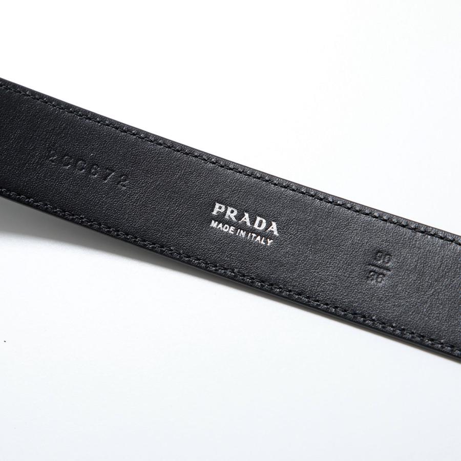 PRADA プラダ ベルト サフィアーノ 2CC672 053 メンズ レザー メタルバックル トライアングルロゴ F0002/NEROの画像