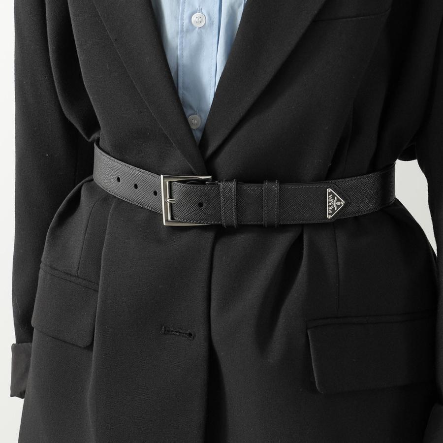 PRADA プラダ　ロゴ　バックル　サフィアーノ　ベルト　2C3776 ブラック PRADA プラダ ロゴ バックル サフィアーノ ベルト 2C3776 ブラック