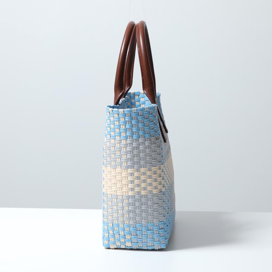 MARNI マルニ ハンドバッグ SHMP0175A0 P9111 レディース テープ チェック かごバッグ トートバッグ ロゴ 鞄 ZP204 SHMP0175A0P9111ZP204の画像