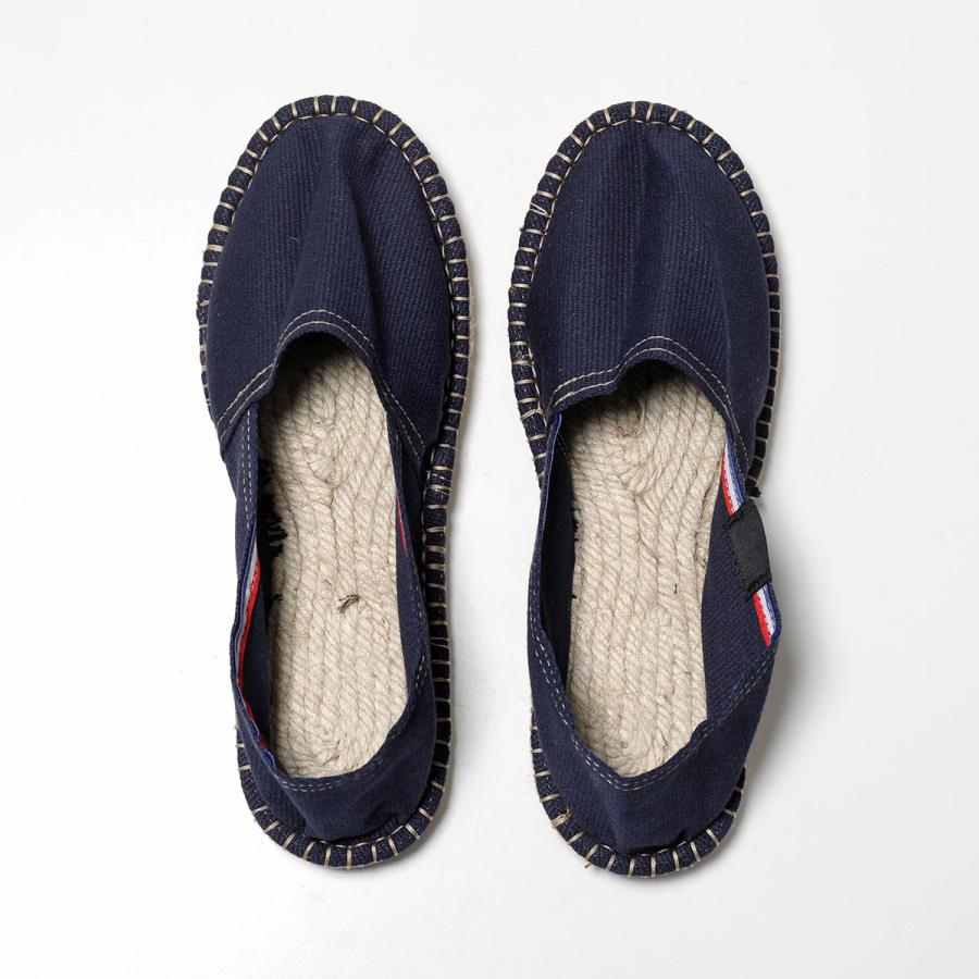 APC A.P.C. アーペーセー  エスパドリーユ COHRT M53003 メンズ コットンキャンバス スリッポン フラット 1cm シューズ 靴 IAK/DARK-NAVYの画像