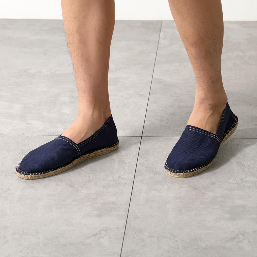 APC A.P.C. アーペーセー  エスパドリーユ COHRT M53003 メンズ コットンキャンバス スリッポン フラット 1cm シューズ 靴 IAK/DARK-NAVYの画像