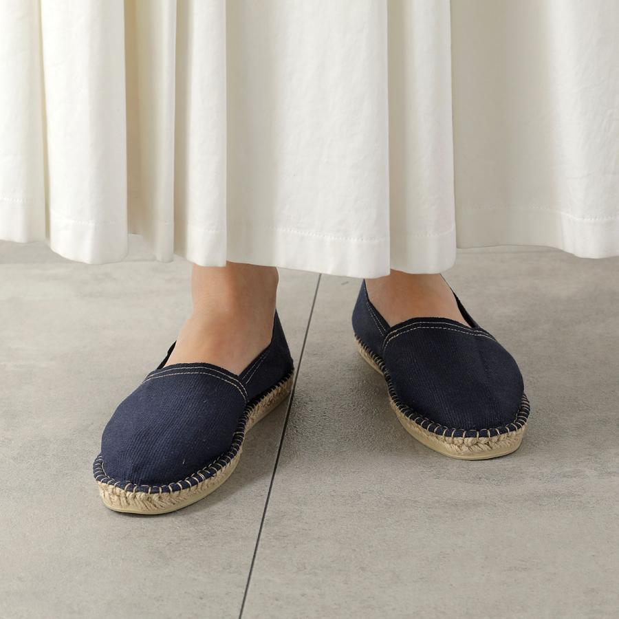APC A.P.C. アーペーセー  エスパドリーユ COHRT M53003 メンズ コットンキャンバス スリッポン フラット 1cm シューズ 靴 IAK/DARK-NAVYの画像