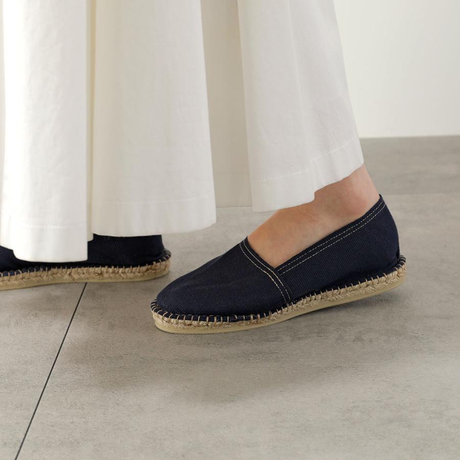 APC A.P.C. アーペーセー  エスパドリーユ COHRT M53003 メンズ コットンキャンバス スリッポン フラット 1cm シューズ 靴 IAK/DARK-NAVYの画像