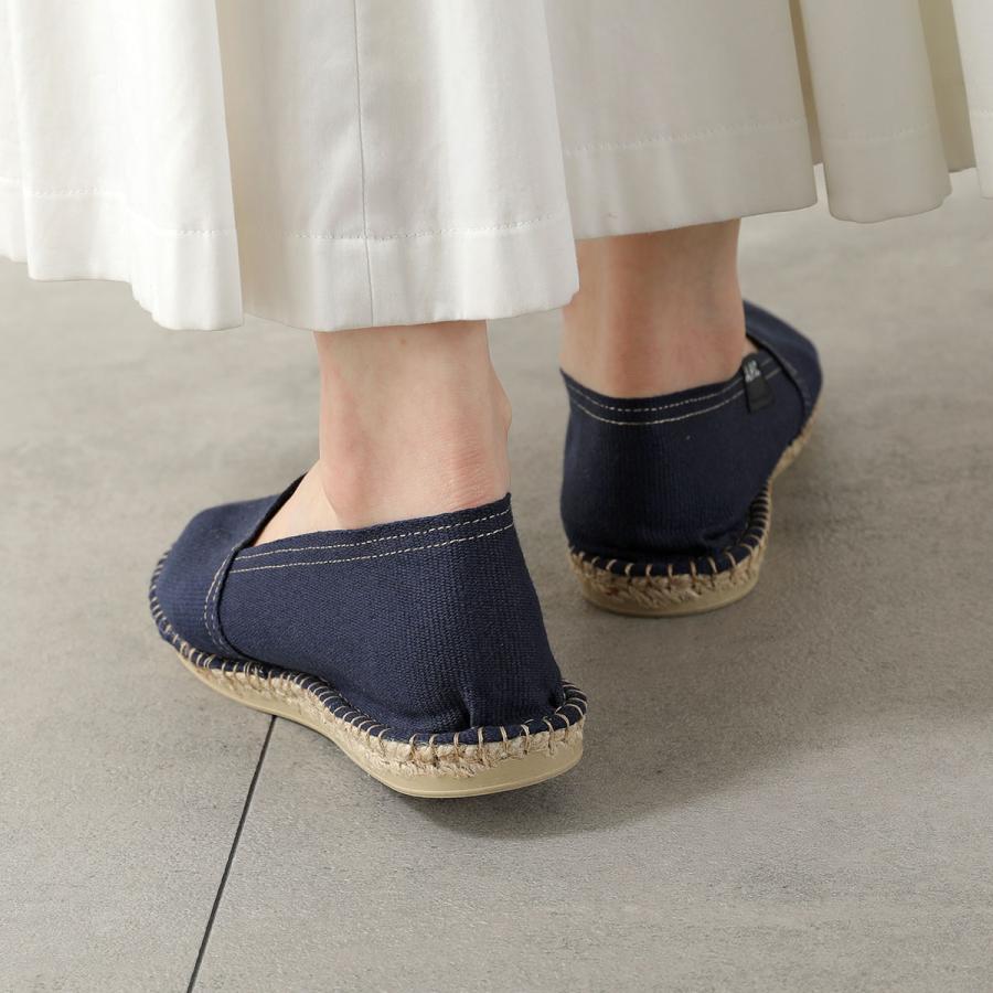 APC A.P.C. アーペーセー  エスパドリーユ COHRT M53003 メンズ コットンキャンバス スリッポン フラット 1cm シューズ 靴 IAK/DARK-NAVYの画像