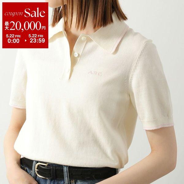 APC A.P.C. アーペーセー ポロシャツ COEZJ F23514 レディース 半袖 コットン ニット ニットポロ ロゴ刺? AAD/ECRUの画像
