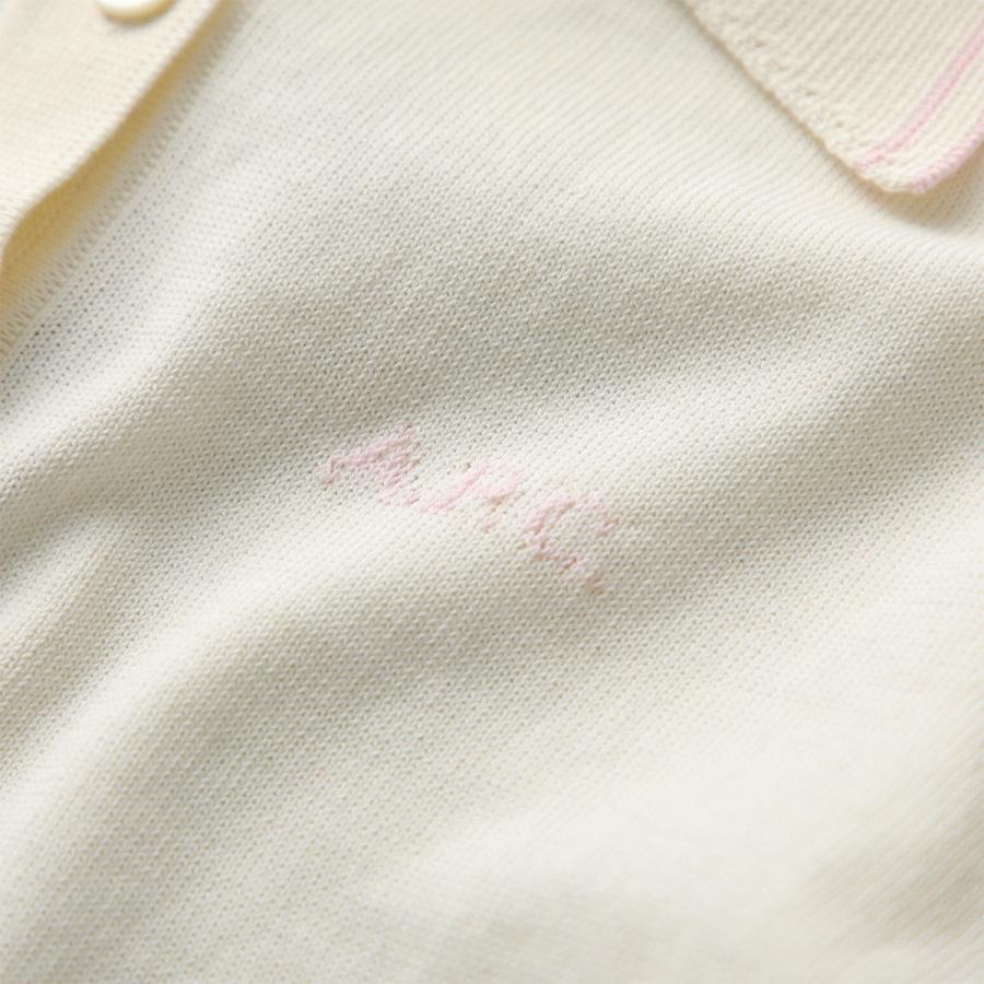 APC A.P.C. アーペーセー ポロシャツ COEZJ F23514 レディース 半袖 コットン ニット ニットポロ ロゴ刺? AAD/ECRUの画像