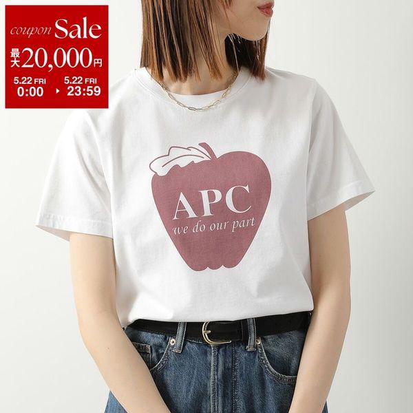 APC A.P.C. アーペーセー Tシャツ Pomme ポム COHBM F26578 レディース 半袖 カットソー コットン クルーネック ロゴ AABの画像