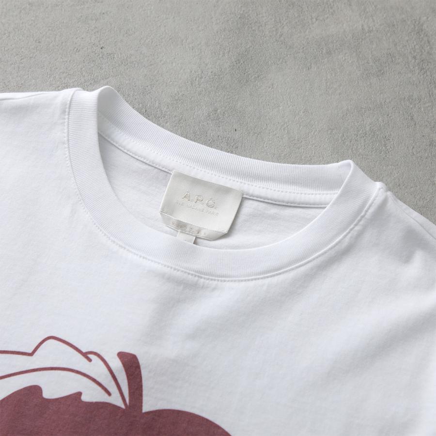 APC A.P.C. アーペーセー Tシャツ Pomme ポム COHBM F26578 レディース 半袖 カットソー コットン クルーネック ロゴ AABの画像