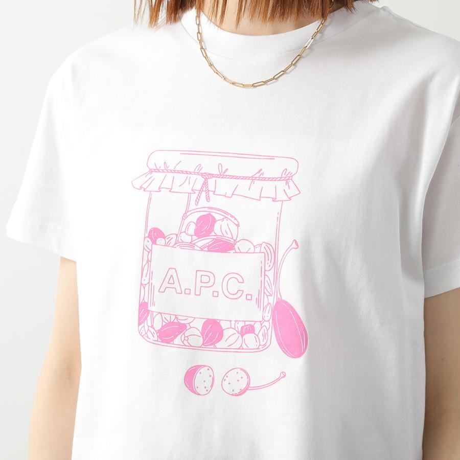 APC A.P.C. アーペーセー Tシャツ Capres ケッパー COHBM F26619 レディース 半袖 カットソー コットン クルーネック ロゴ AABの画像
