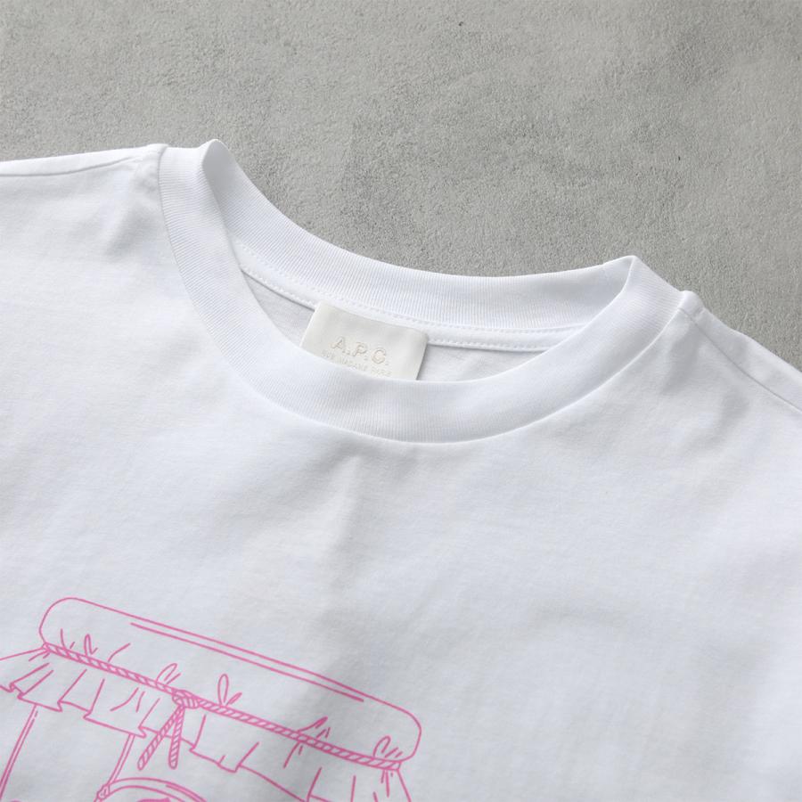 APC A.P.C. アーペーセー Tシャツ Capres ケッパー COHBM F26619 レディース 半袖 カットソー コットン クルーネック ロゴ AABの画像