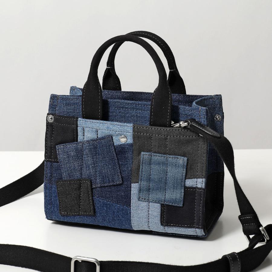 COACH コーチ ショルダーバッグ カーゴトート 20 パッチワーク CAO32 レディース デニム ハンドバッグ ロゴ刺繍 鞄 LHDEI/DENIM-MULTIの画像